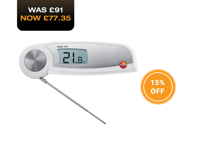 赤外線/中心温度計 testo 104-IR 赤外線/中心温度計 testo 104-IR 折りたたみ式 中心・表面温度計 testo