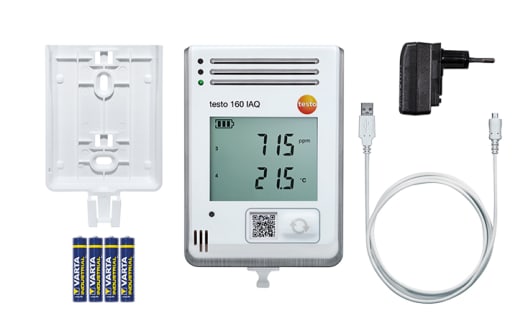 testo 160 IAQ - CO₂モニタリング Wi-Fi データロガー