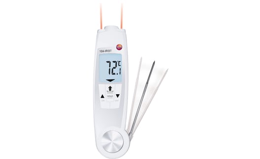 Specifico - Incoming food, food on display, food in storage: the testo 104-IR  infrared probe thermometer allows you to carry out quick and reliable  temperature and food safety checks in the course