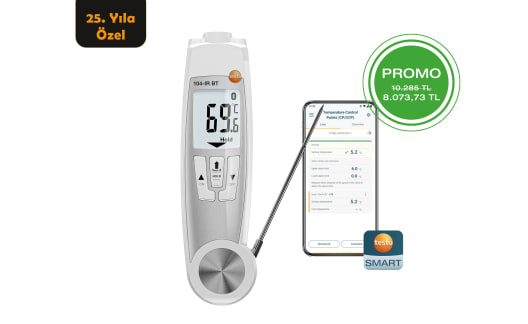 testo 104-IR BT – App entegrasyonlu infrared/batırma termometresi