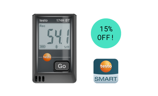 testo 174 H BT - Mini data logger for temperature and humidity