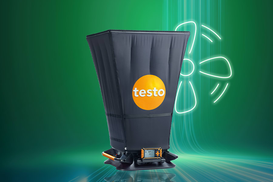 Castelo de medição de fluxo volumétrico testo 420