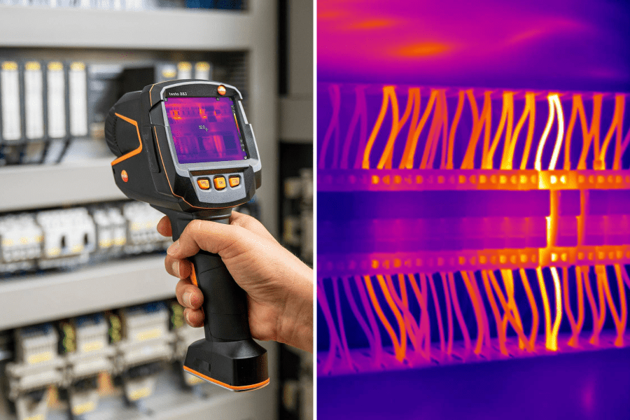 Inspection of switching cabinets with thermal imaging camera