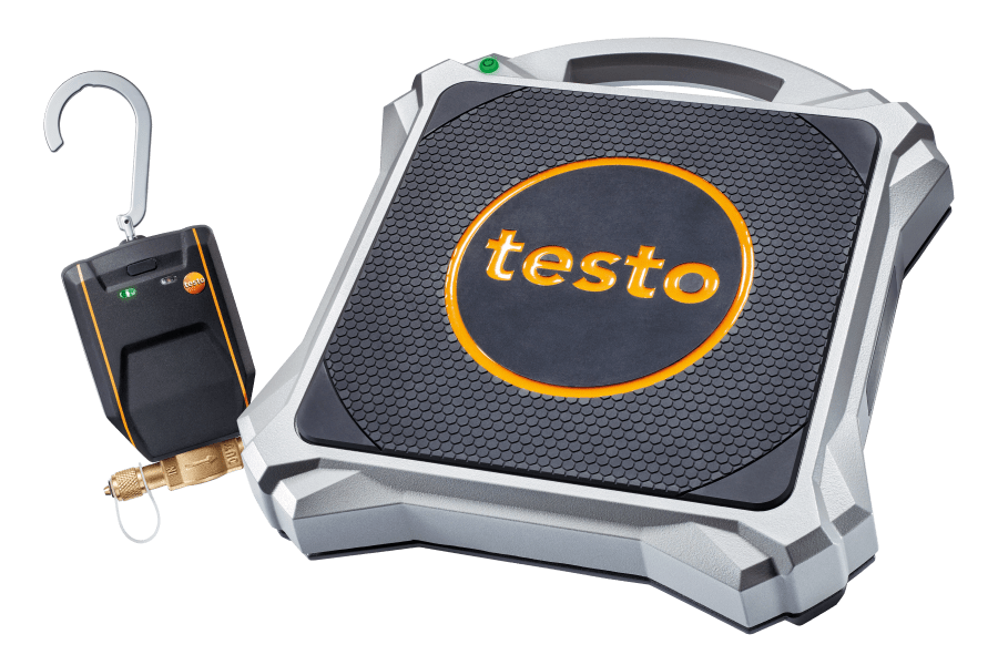 Digital refrigerant scale with intelligent valve from Testo
