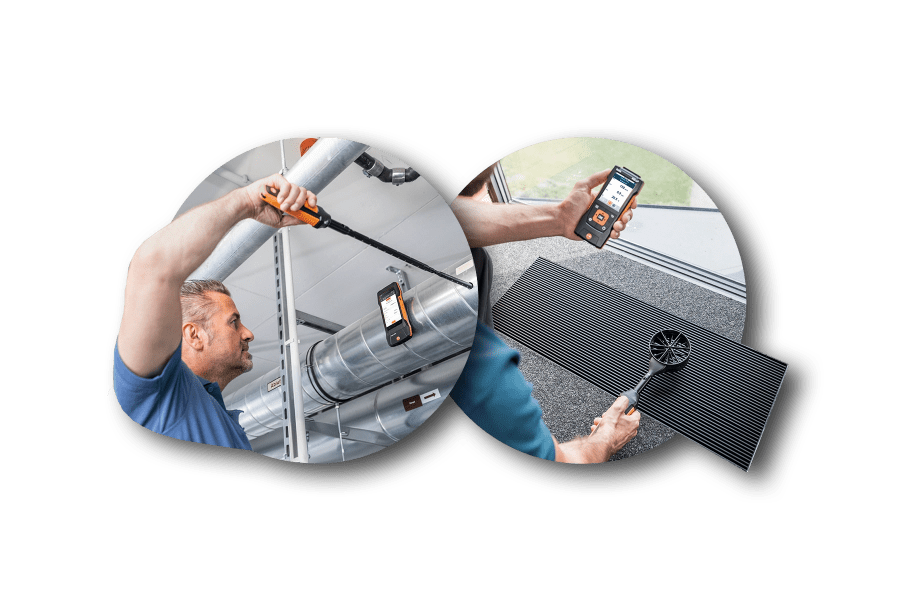 Testo measuring instruments for air conditioning and ventilation measurement technology