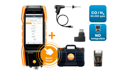 Set testo 300 Longlife NEXT LEVEL con dilución e impresora