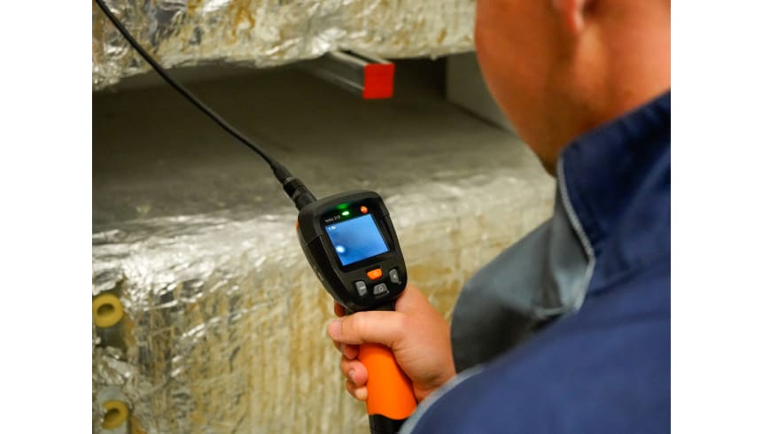 Endsokop testo 318 in der Anwendung