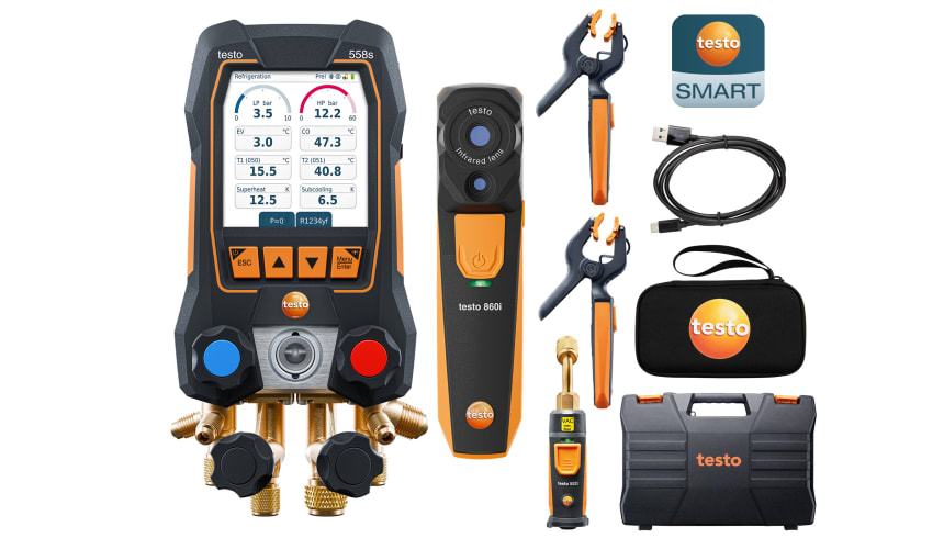 Kit testo 558s y 860i para técnicos de refrigeração