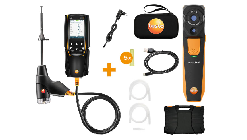 Set testo para técnicos de calefacción