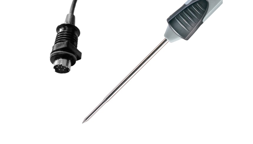 Detalle conector y punta de la sonda testo