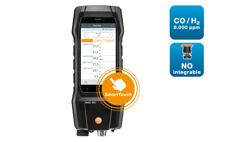 Analisador de combustão testo 300