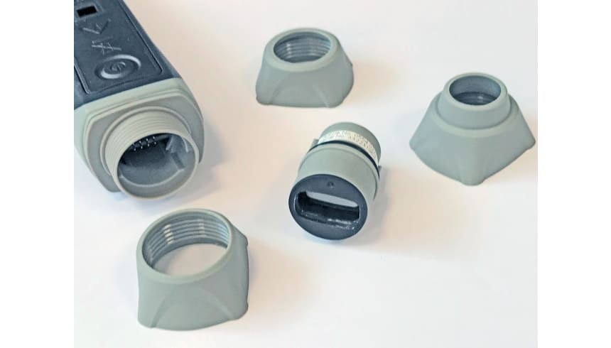 Adaptadores para sondas termopar y cabezales en la empuñadura inalámbrica testo