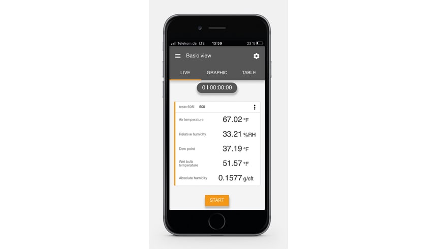 app screenshot testo 605i