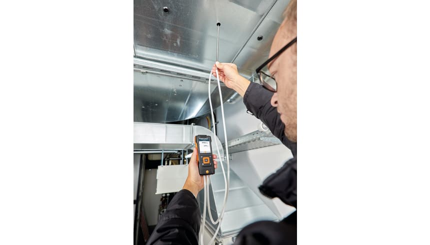 Mesure du débit avec tube de Pitot et testo 440 dP
