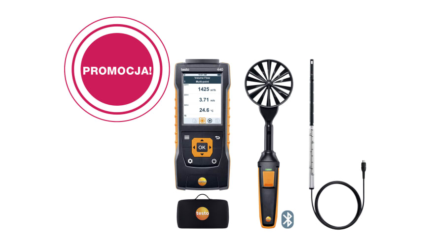 testo 440 Air Flow ComboKit 1 with Bluetooth®t 1 with Bluetooth