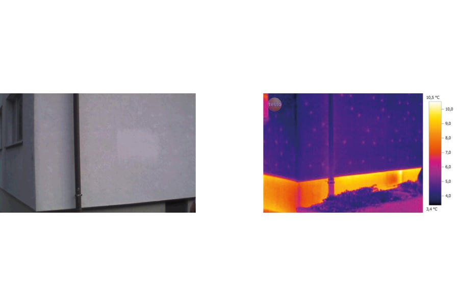 Waermebild-Gebaeudewand