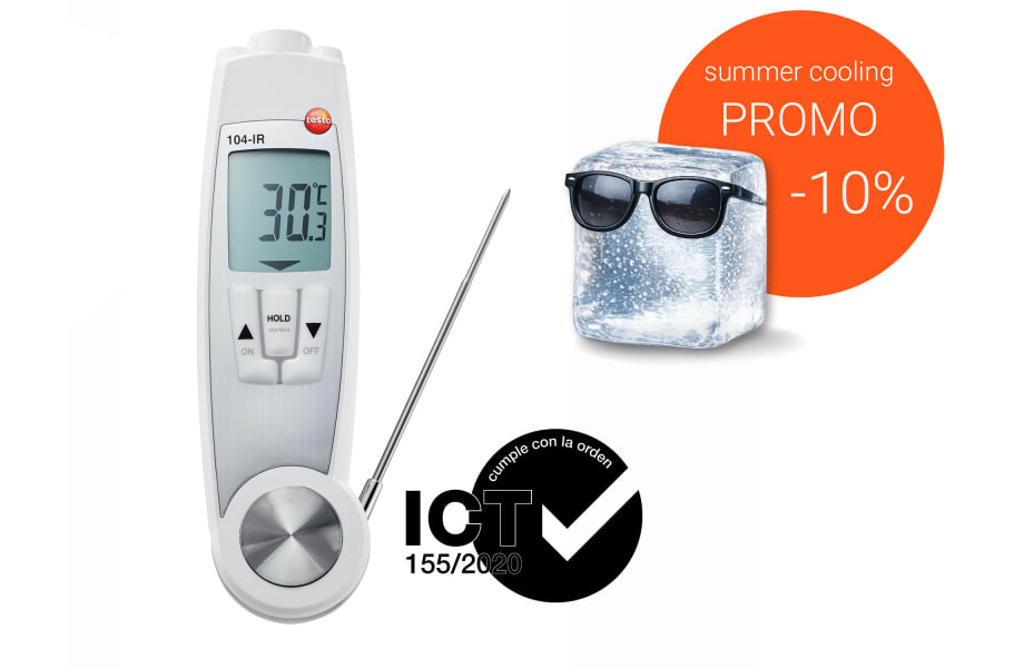 Term&oacute;metro IR y penetraci&oacute;n con homologaci&oacute;n ICT testo 104-IR en promoci&oacute;n