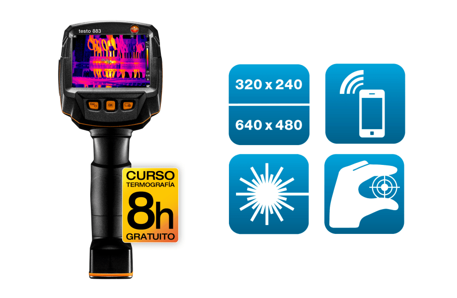 C&aacute;mara termogr&aacute;fica testo 883-1 con curso de 8 horas gratuito