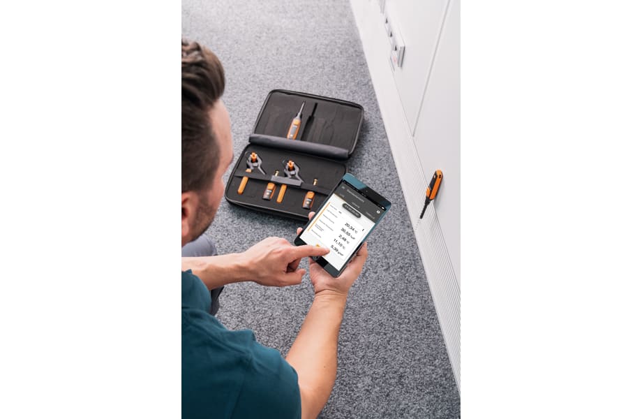 Anwendung testo Smart Probes HVAC Set