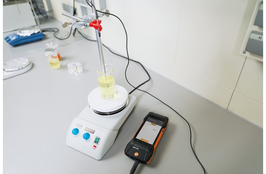 Aplicaci&oacute;n sonda de laboratorio con recubrimiento de vidrio (digital)
