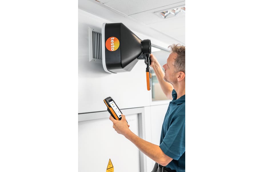 Set de caudal testo 400 con sonda de hilo caliente