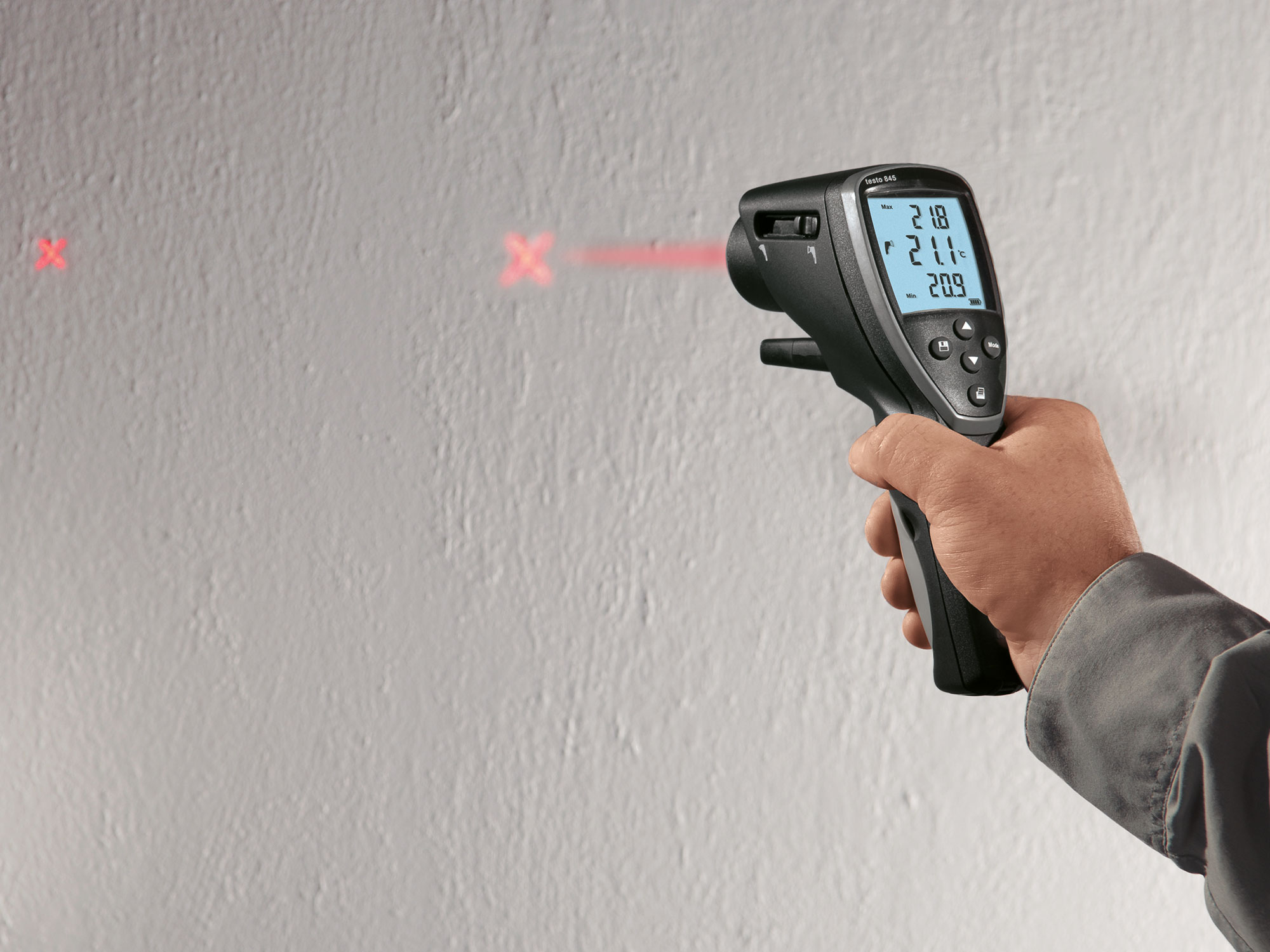Pirometro senza contatto termometro a infrarossi termocamera
