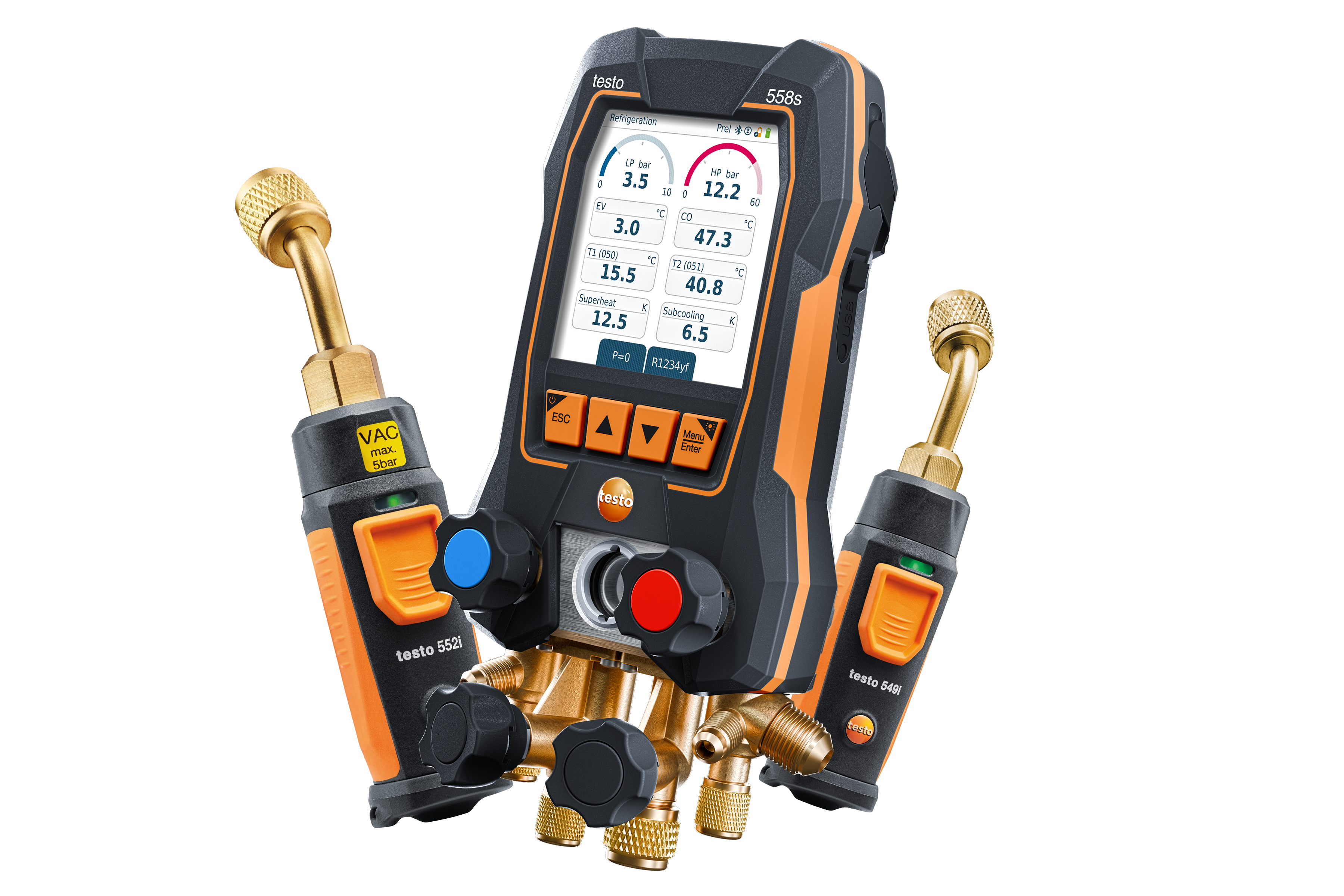 Testo 512-1 Misuratore Digitale Pressione Differenziale 200 HPa - Con App E Tubo Di Pitot