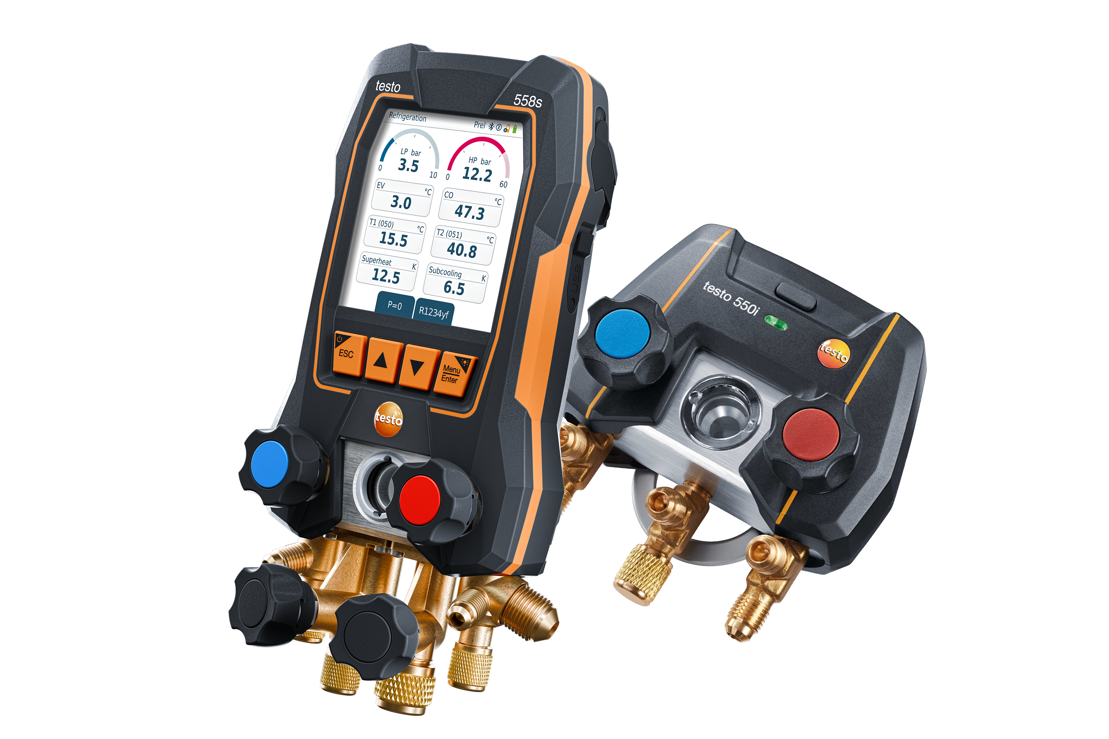 thumbnail image 2 of Digital HVAC Manifold Gauge Set For Refrigeration & AC Service – R12/R134a/R22/R410a Compatible 2 of 3