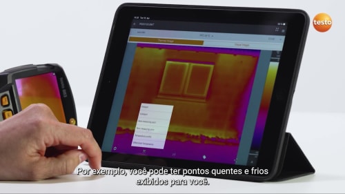 Aplicativo testoThermography: trabalho inteligente e em rede.